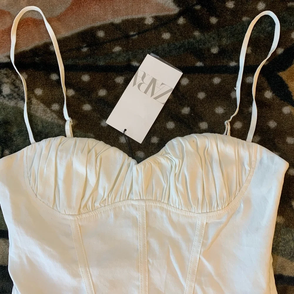 Zara Linen Corset Bodysuit - Picture 7 of 10